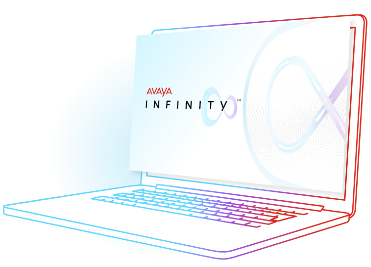 Avaya Infinity laptop illustration