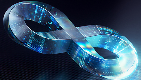 Infinity symbol representing endless possibilities of artificial intelligence