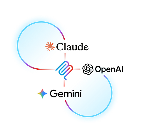 Claude, OpenAI and Gemini logos over MCP and Infinity logo