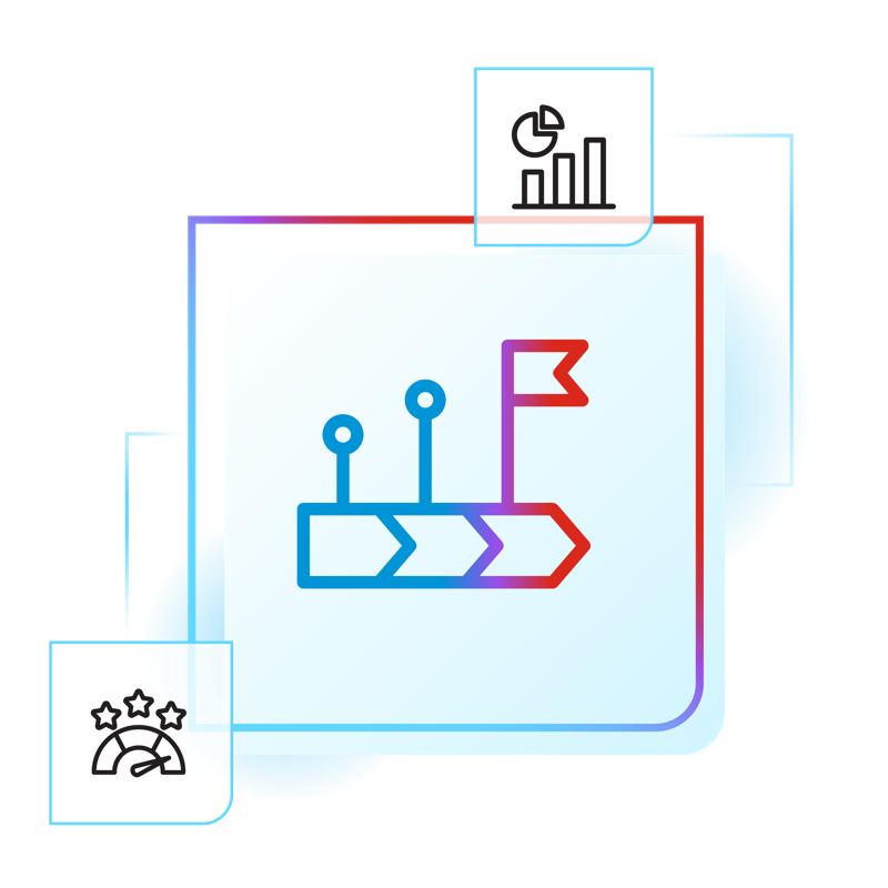 Illustration representing an AI performance scorecard