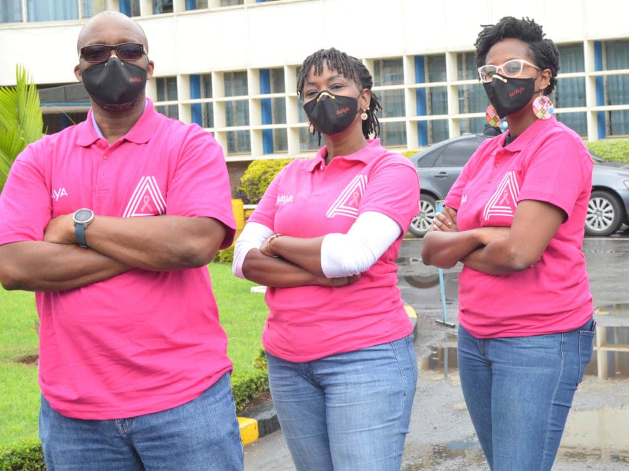 Avaya Kenya team with masks on 