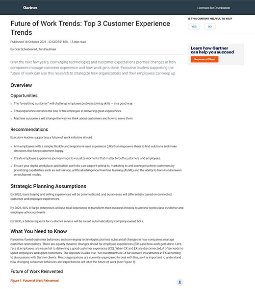 Cover of Future of Work Trends: Top 3 Customer Experience Trends