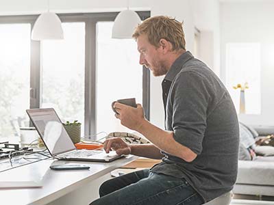 Man working from home
