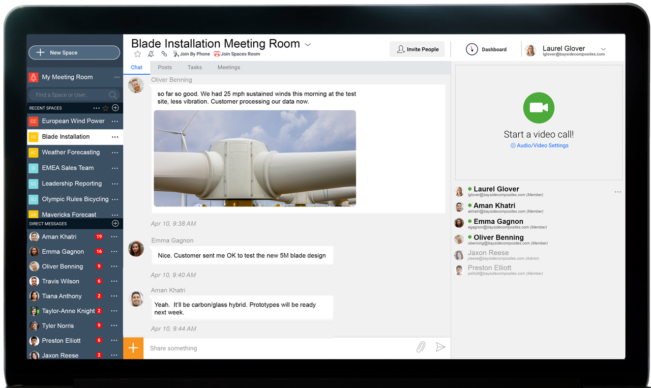Screen Shots for Spaces