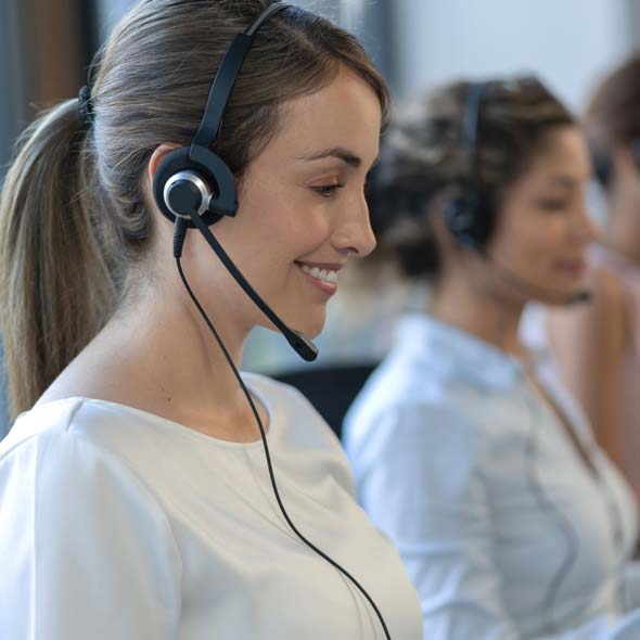 Female call center agents 