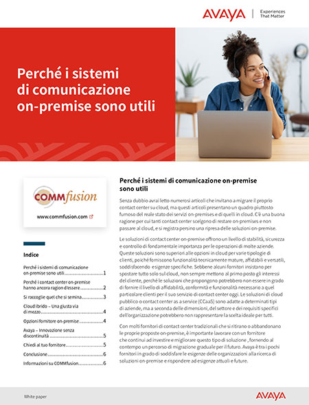 Perchè sistemi di Comunicazione on-Prem hanno ancora senso