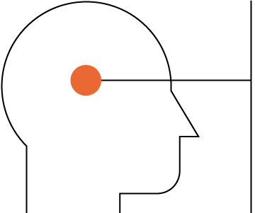 Ilustração da cabeça de uma pessoa utilizando tecnologia para se comunicar