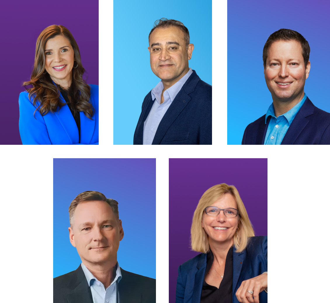 Amy O'Keefe, CFO, Avaya; Omar Javaid, CPO, Avaya; Josh Mueller, CMO, Avaya; Marylou Maco, CRO, Avaya; Soren Abildgaard, CTO, Avaya.