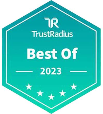 Badge del premio Best of 2023 di Trust Radius
